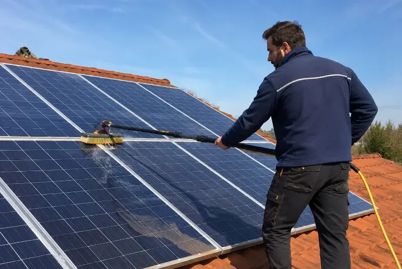 Nettoyage et entretien de panneaux solaires aux Ulmes
