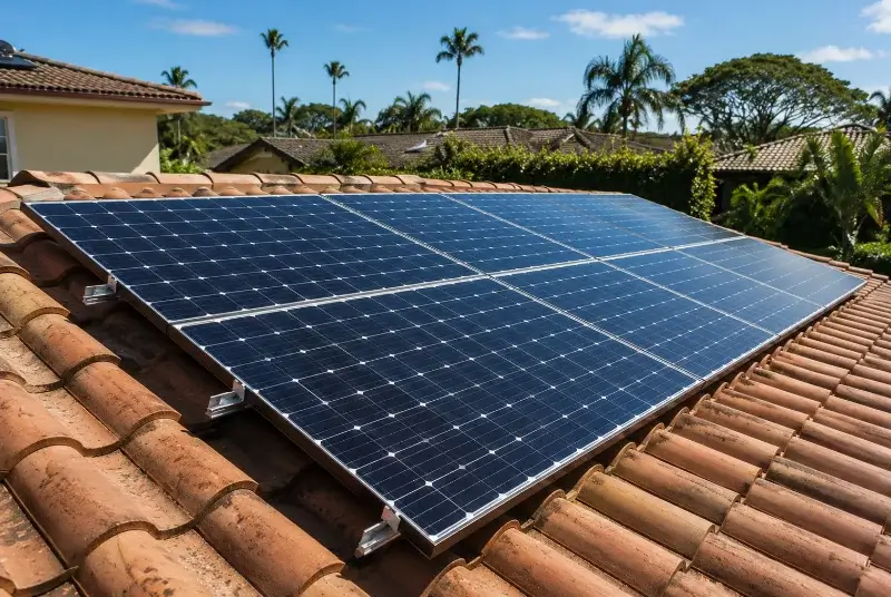 Installation de panneaux solaires aux Ulmes